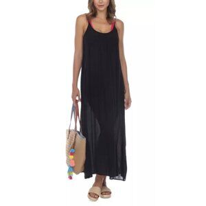 Raviya Sleeveless Swim Cover-Up Dress Womens S Black Cruise Resort Vacation NWD